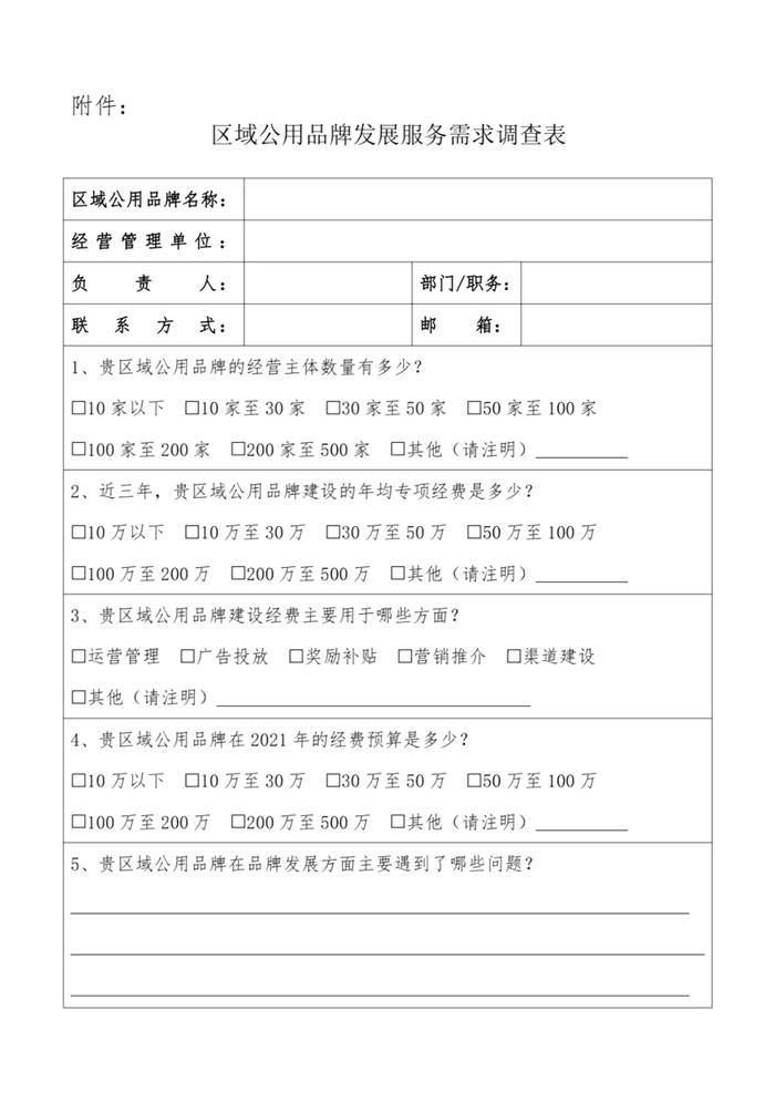 有关于中茶协关于开展茶叶区域公用品牌发展服务需求调查的通知的热门信息(1)