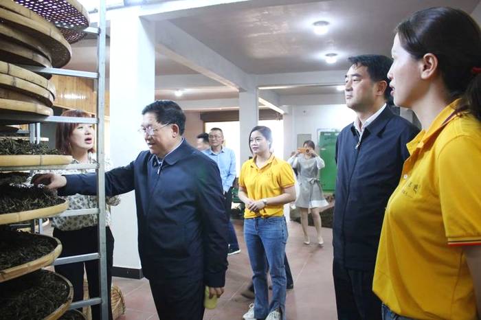 关于海峡两岸茶业交流协会会长陈绍军等一行深入武夷山调研茶产业的新闻