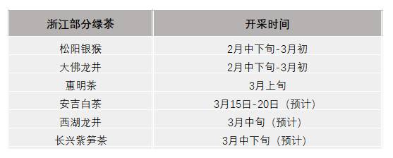 有关于2021年春茶已开采各名茶区绿茶采摘时间汇总的新闻(9)