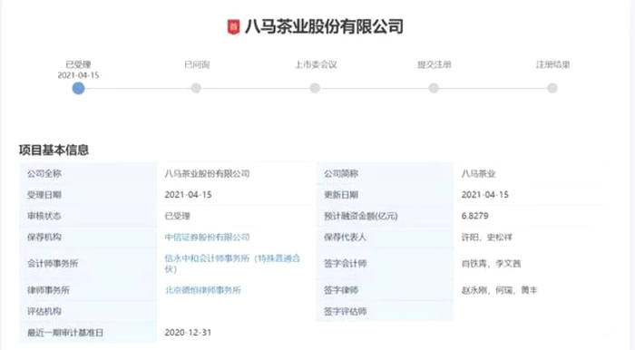 关于八马茶业创业板IPO,加入A股茶叶第一股争夺大战的热门消息