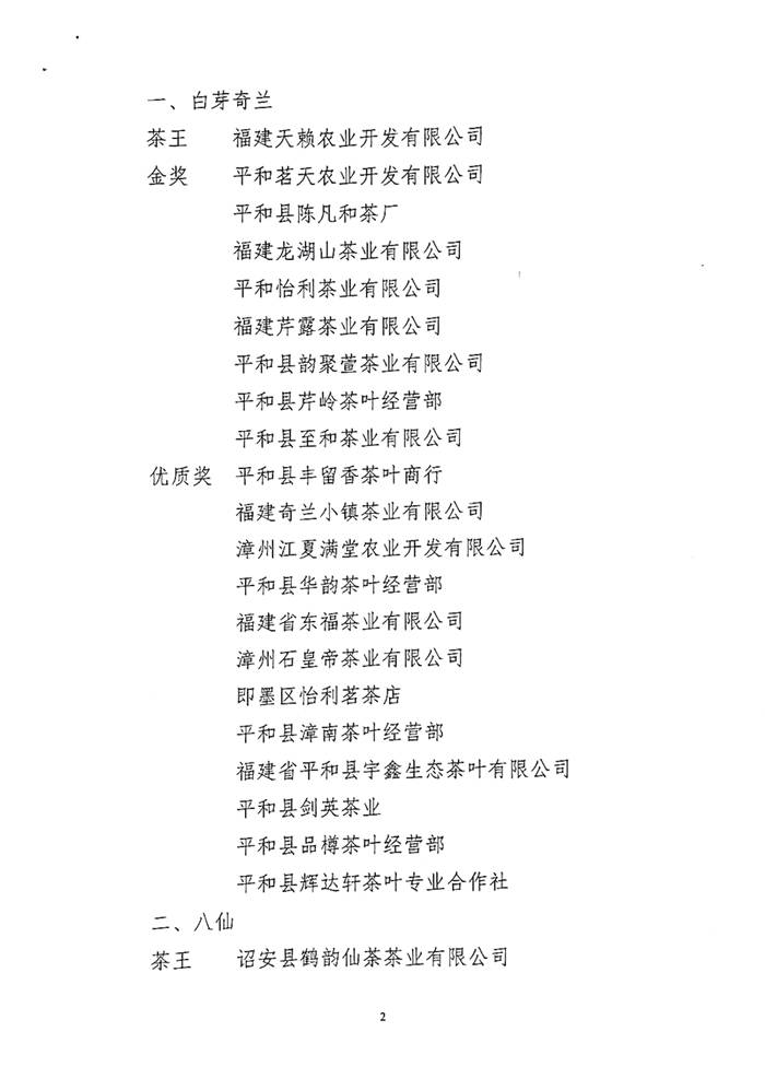 有关于第七届海峡（漳州·华安）茶会海峡两岸茶王赛获奖名单公布的最新资讯(1)