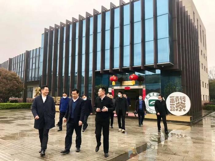 关于红安县党政代表团一行到赤壁茶发集团参观考察的消息