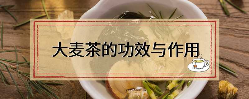 大麦茶的功效与作用