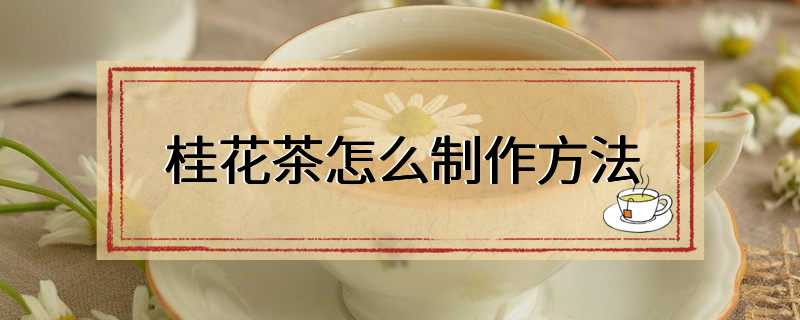 桂花茶怎么制作方法