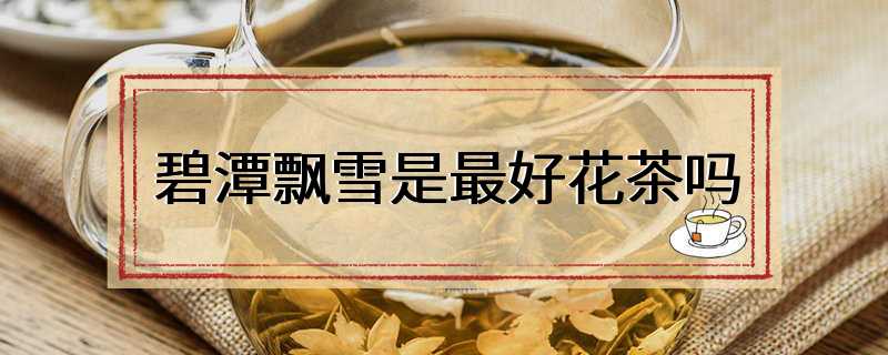 碧潭飘雪是最好花茶吗