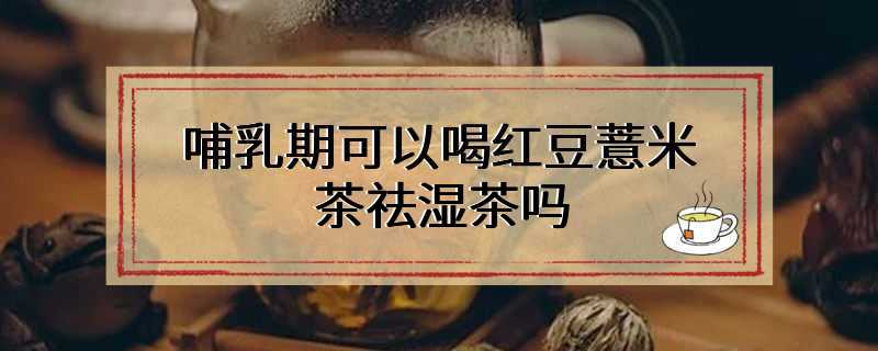 哺乳期可以喝红豆薏米茶祛湿茶吗