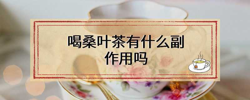 喝桑叶茶有什么副作用吗