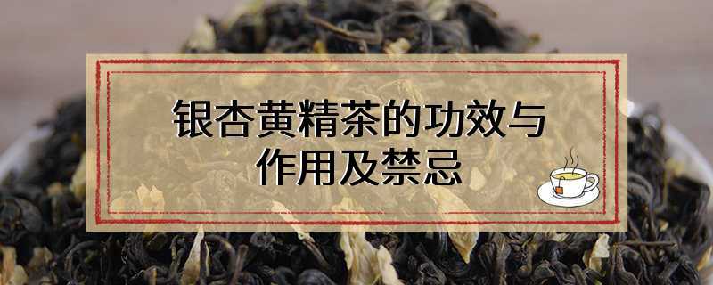 银杏黄精茶的功效与作用及禁忌