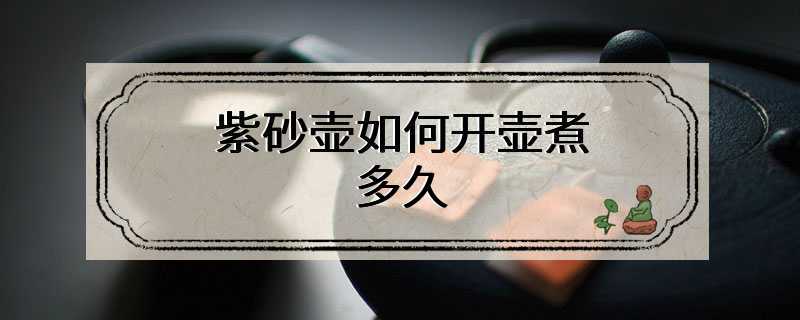 紫砂壶如何开壶煮多久