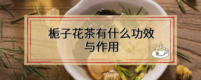 栀子花茶有什么功效与作用