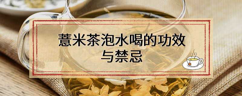 薏米茶泡水喝的功效与禁忌