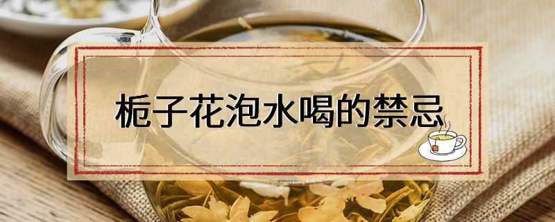 栀子花泡水喝的禁忌