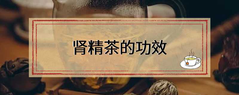 肾精茶的功效