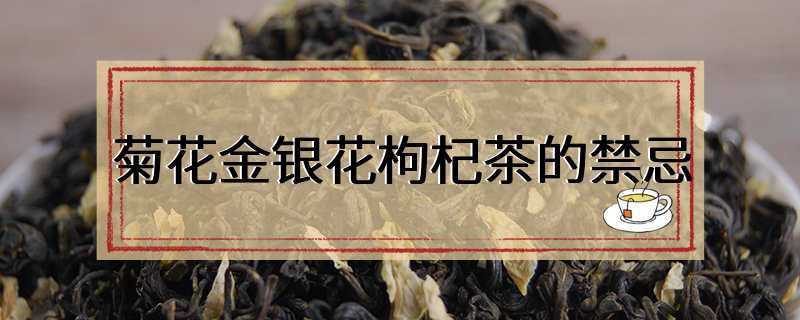 菊花金银花枸杞茶的禁忌