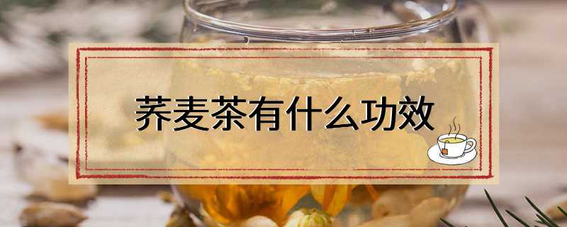 荞麦茶有什么功效