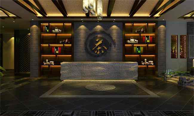 茶馆前台有几种设计样式