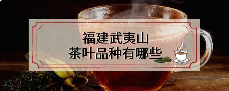 福建武夷山茶叶品种有哪些