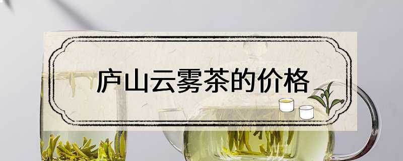 庐山云雾茶的价格