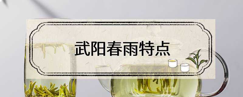 武阳春雨特点