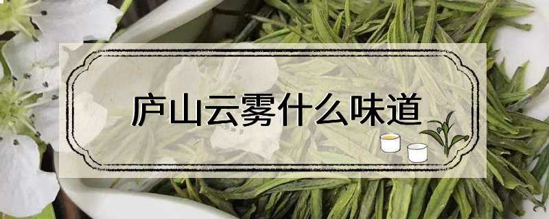 庐山云雾什么味道