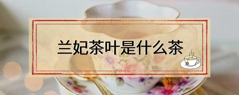 兰妃茶叶是什么茶