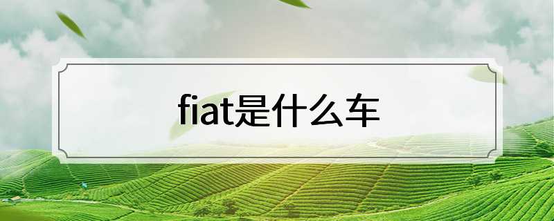 fiat是什么车