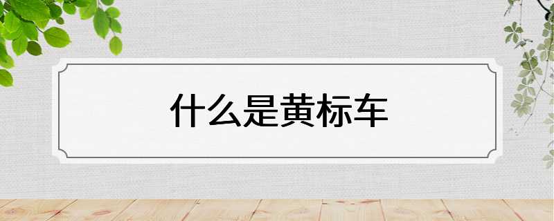 什么是黄标车