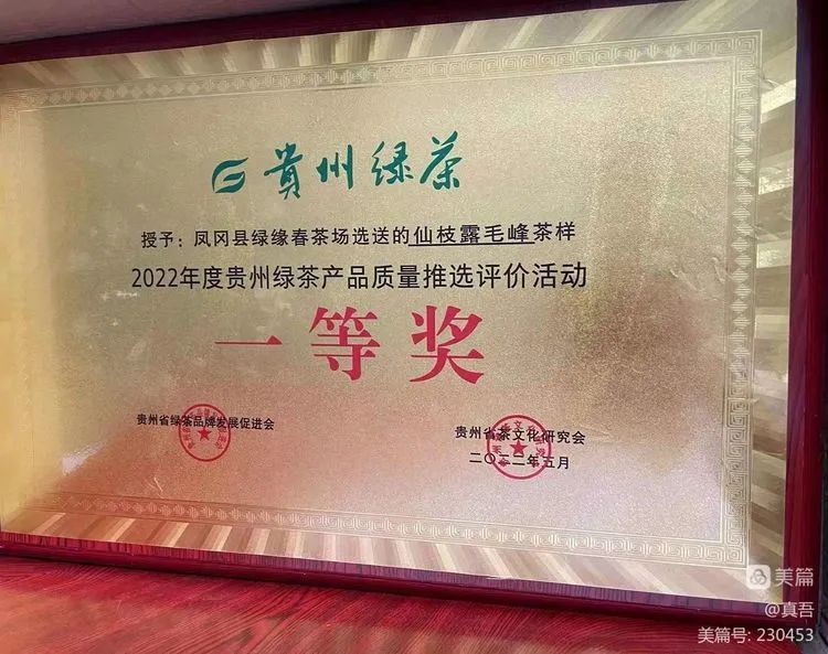 关于贵州春季斗茶，凤冈又获5个奖的资讯(3)