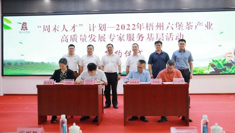 有关于“周末人才”计划— —2022年梧州六堡茶产业高质量发展专家服务基层活动启动的消息(2)