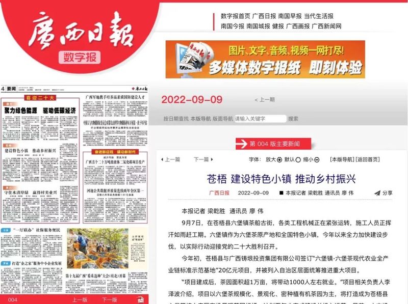 有关于苍梧 建设特色小镇 推动乡村振兴的消息