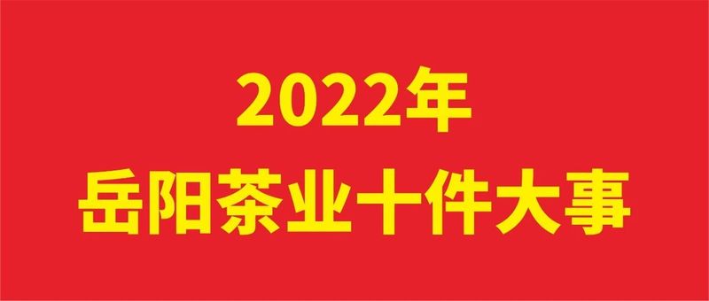 有关于2022年岳阳茶业十件大事的资讯
