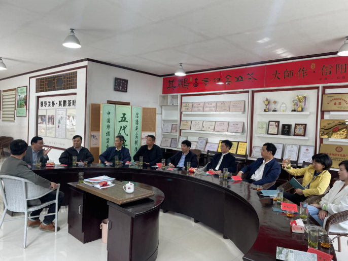 关于兰恩民一行到商城县开展“大力发展茶产业”调研的内容(1)