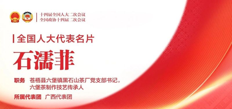 关于全国人大代表石濡菲：科技创新赋能六堡茶 传承非遗做好“茶文章”的信息(1)