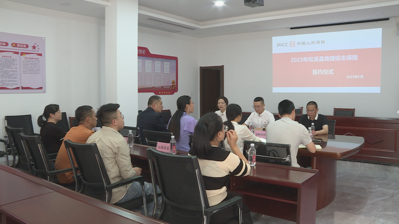 有关于松溪县“九龙大白茶”地理标志被侵权损失保险项目签约的内容