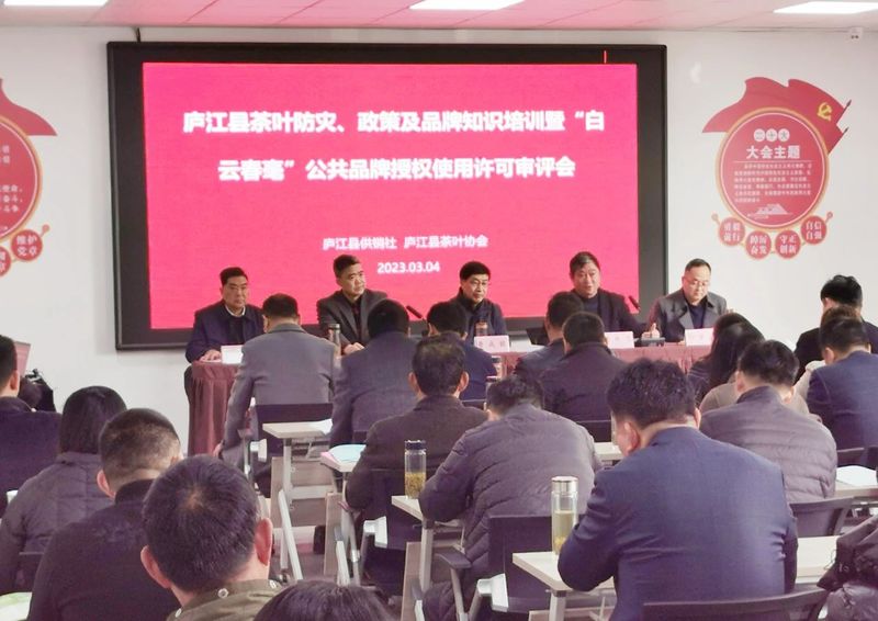 有关于庐江县举行茶叶防灾、茶产业高质量发展政策解读、品牌知识培训暨“白云春毫”公共品牌授权使用许可审评会的最新消息(1)