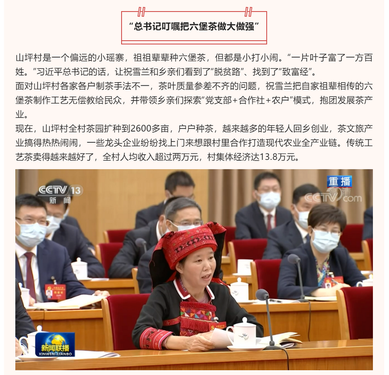 关于铭记叮嘱:茶产业大有前途,要打出品牌,做大做强的资讯(1)