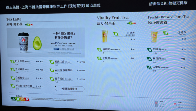 有关于“起猛了，看到上海的奶茶店也开始有健康分级了……”的新闻(2)